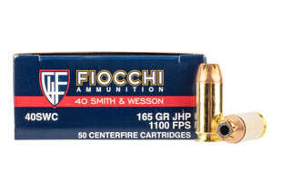 Fiocchi Defense Dynamics 40 S&W 165gr JHP rounds have brass casing